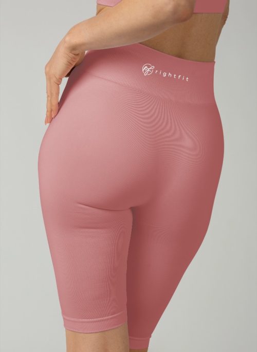 Woman wearing short yoga pants mock-up